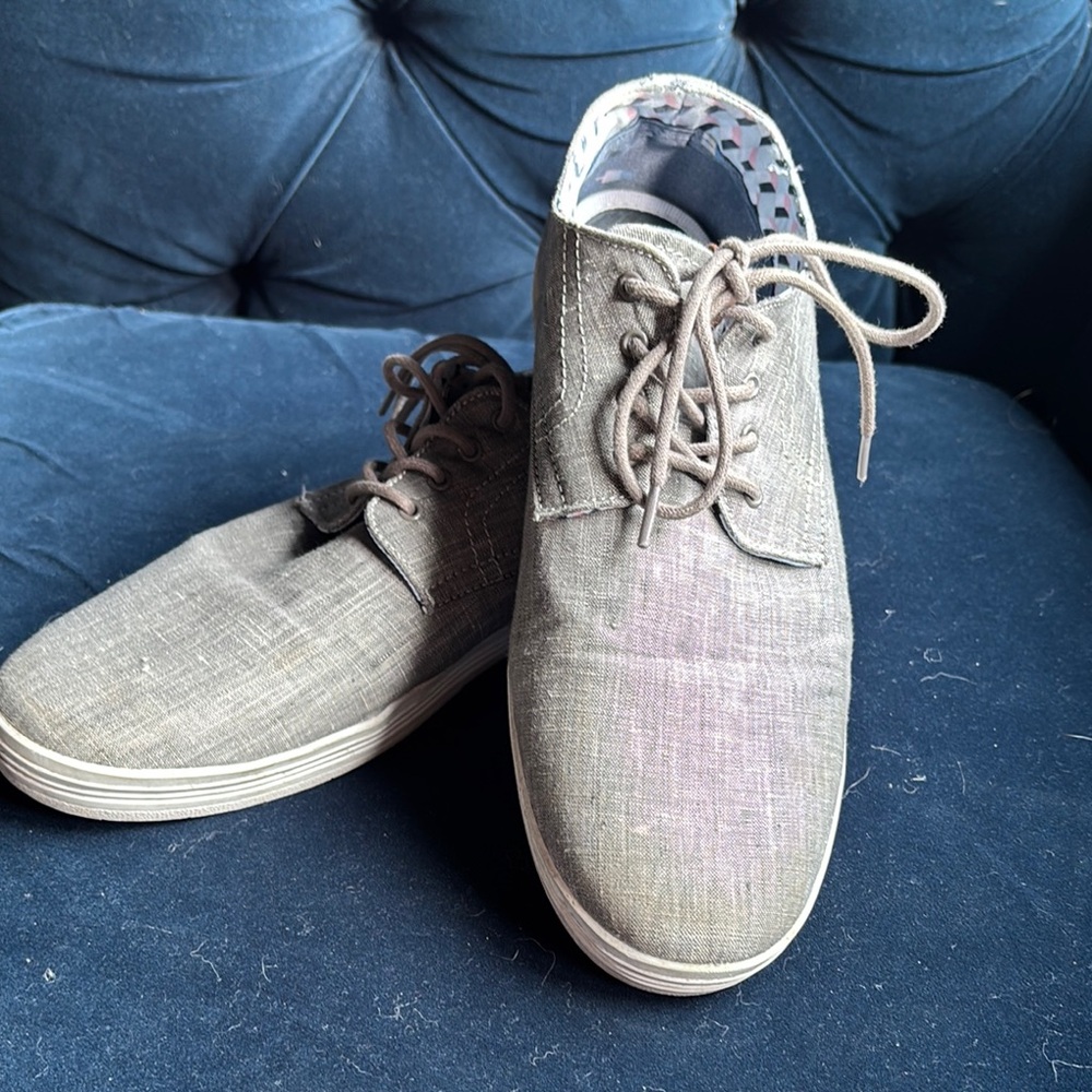 Ben Sherman Men's Casual Lace-Up Shoes in Grey Size 11